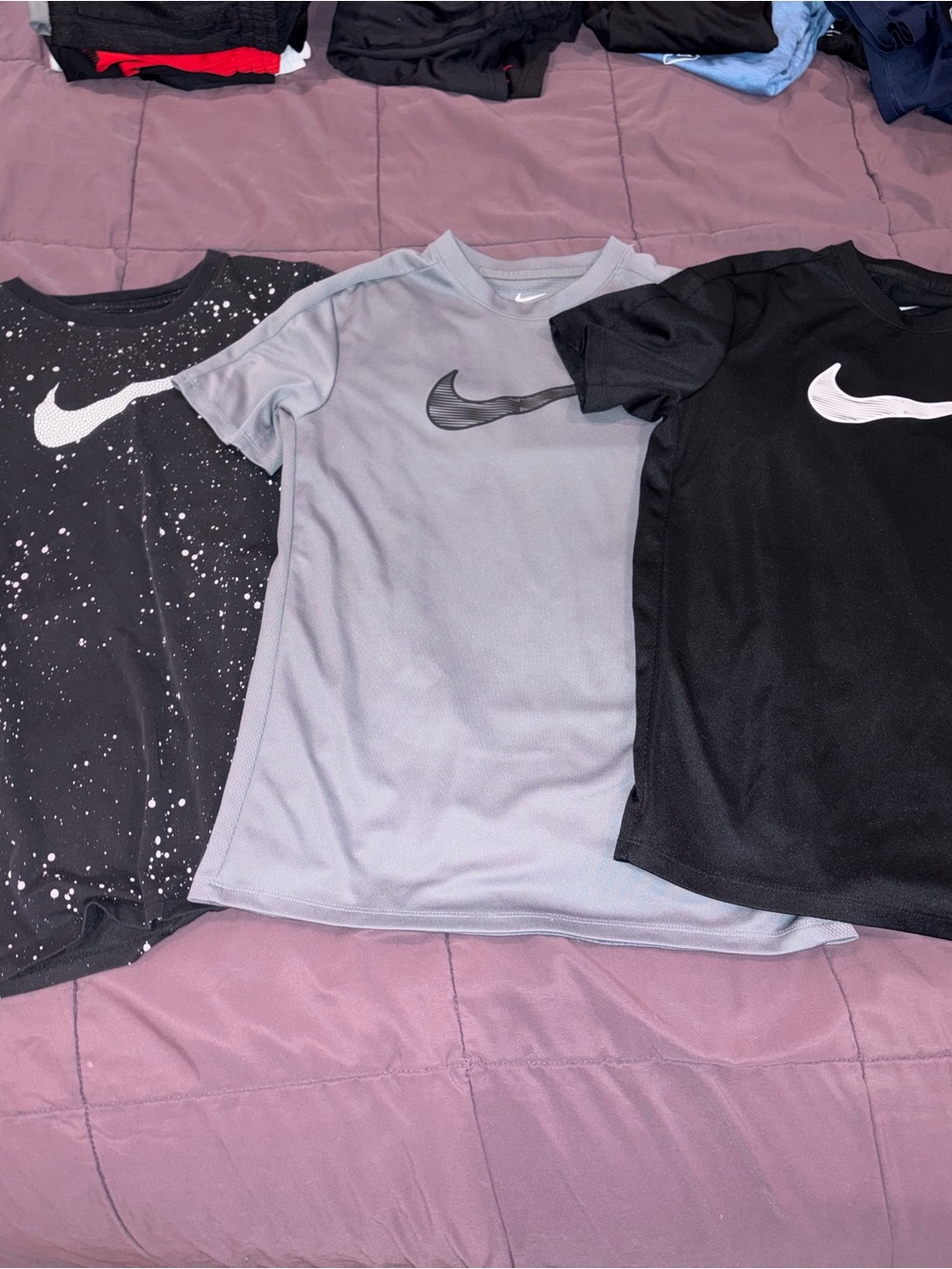Nike Boys Large Short-Sleeve Athletic Tees - Lot of 3